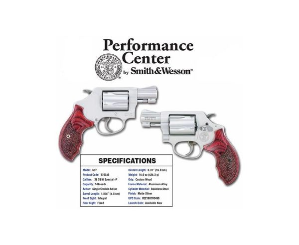 Smith and Wesson 637 Performance Center 170349 022188703498 1